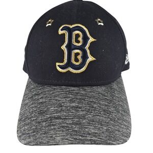 New Era Boston Red‎ Sox 9FORTY Hat Black Cap Gray Brim MLB Adjustable